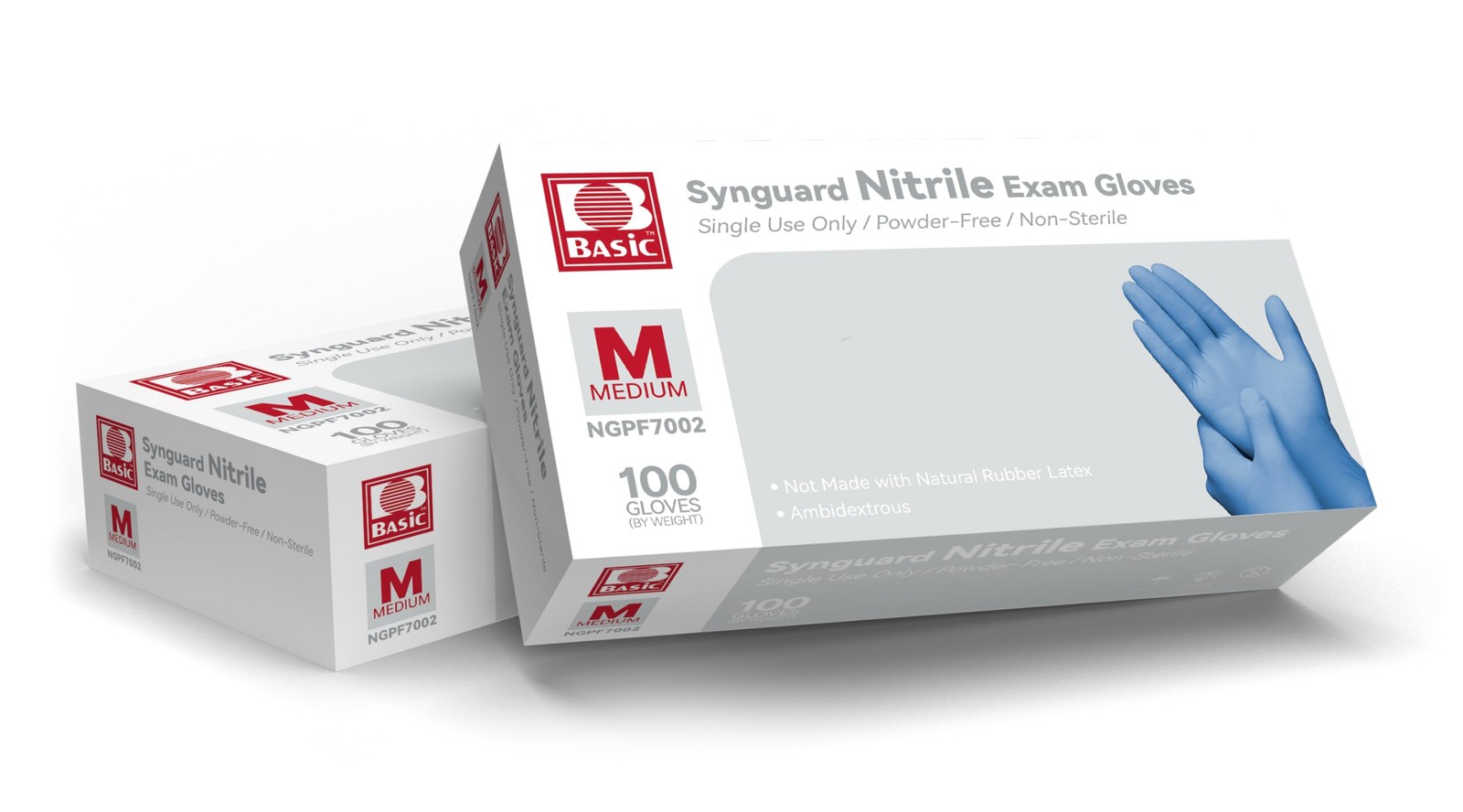 Basic Medical Blue Nitrile Exam Gloves – Medium (Pack of 1000),
