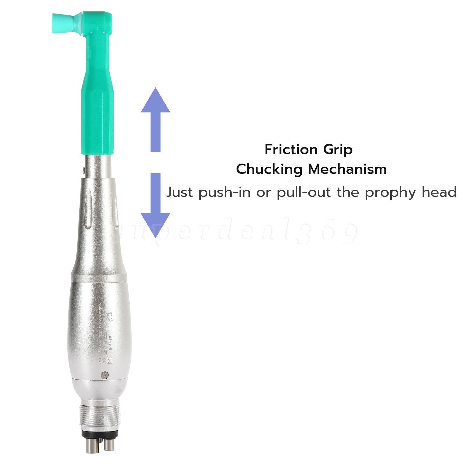 Dental Hygiene Prophy Handpiece Air Motor + 4:1 Straight Nose Cone 360° Swivel
