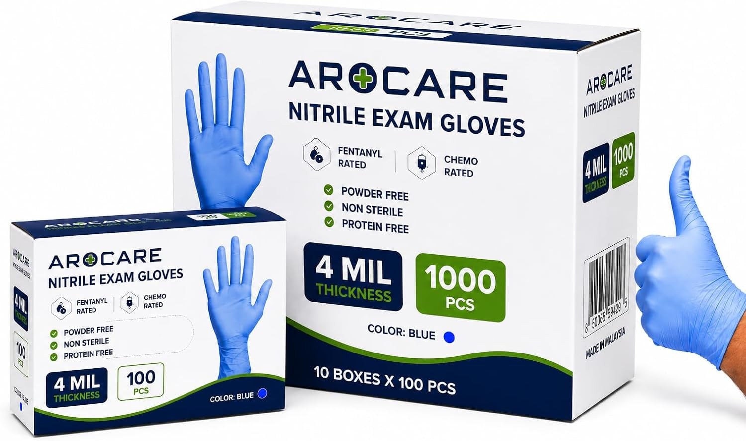 Examination Nitrile Gloves, Disposable, Powder-Free, Latex-Free, Multi-Purpose P