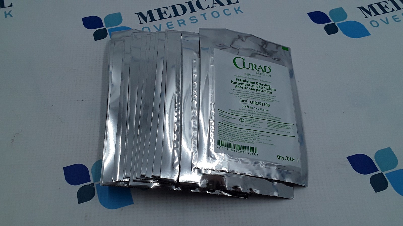 Curad petrolatum Dressing 3x9in REF CUR251390 Lot of 20
