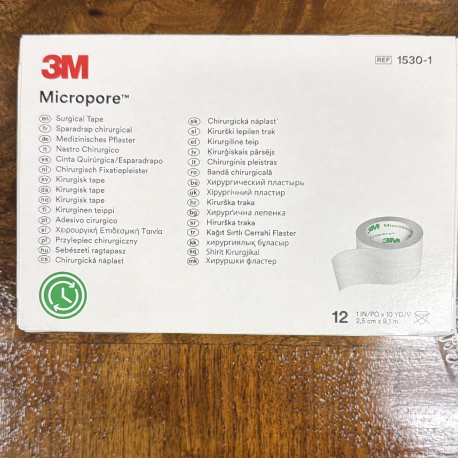 3M Micropore Surgical Tape 1530-1 1IN x 10YD Case of 10 x Box of 12 (122 rolls)