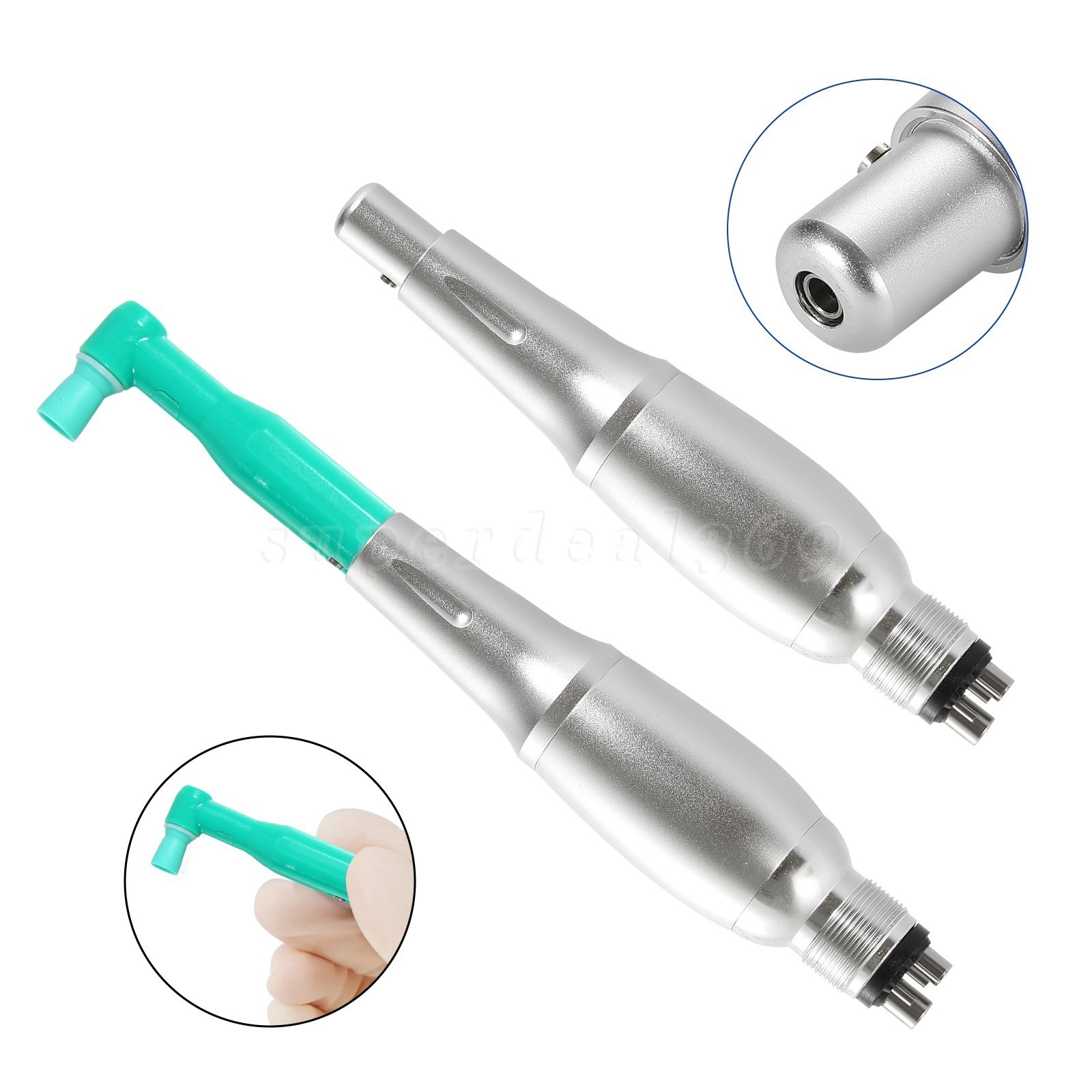 Dental Hygiene Prophy Handpiece Air Motor + 4:1 Straight Nose Cone 360° Swivel
