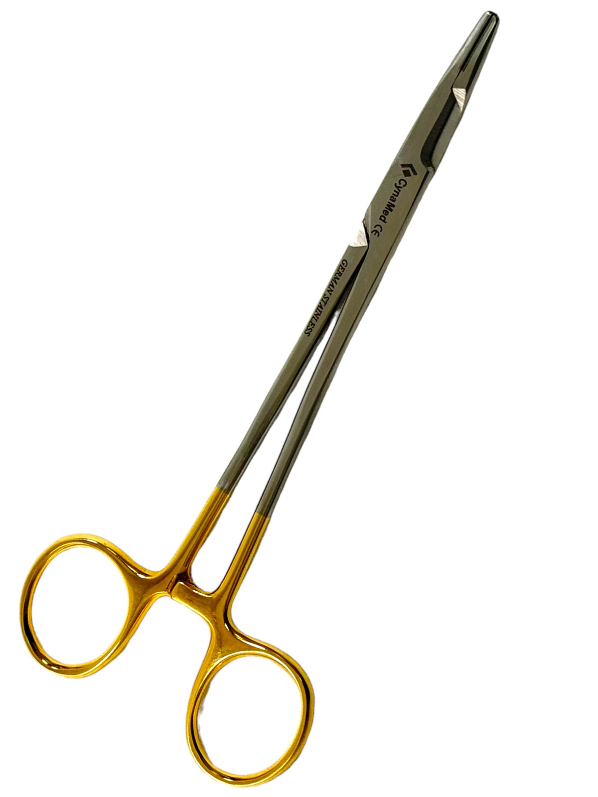 Set Of 2 – Serrated Olsen Hegar Needle Driver With Tungsten Carbide Inserts Gold