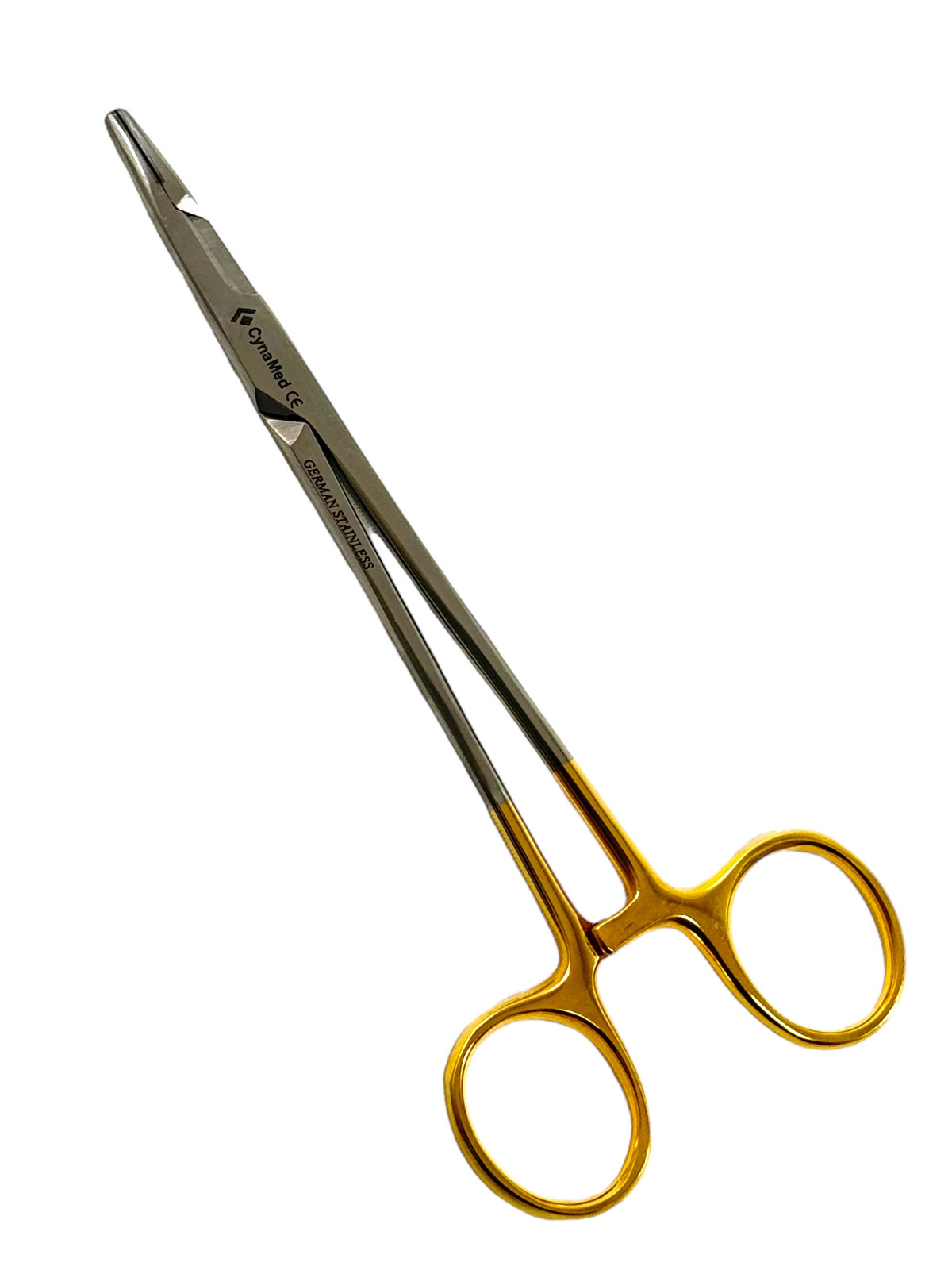 Set Of 2 – Serrated Olsen Hegar Needle Driver With Tungsten Carbide Inserts Gold