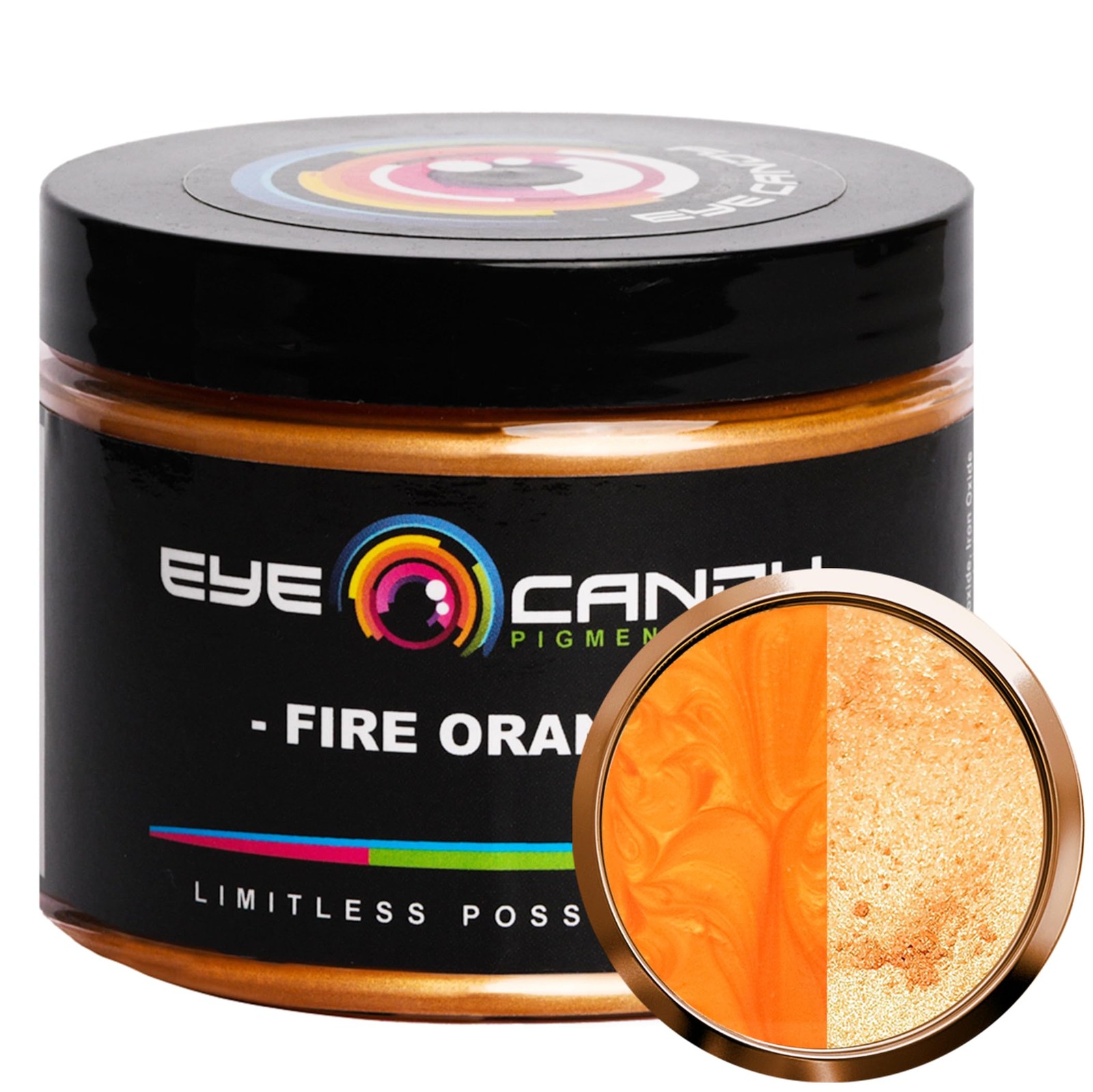 Eye Candy Pigments Premium Orange Mica Powder – Fire 50G,