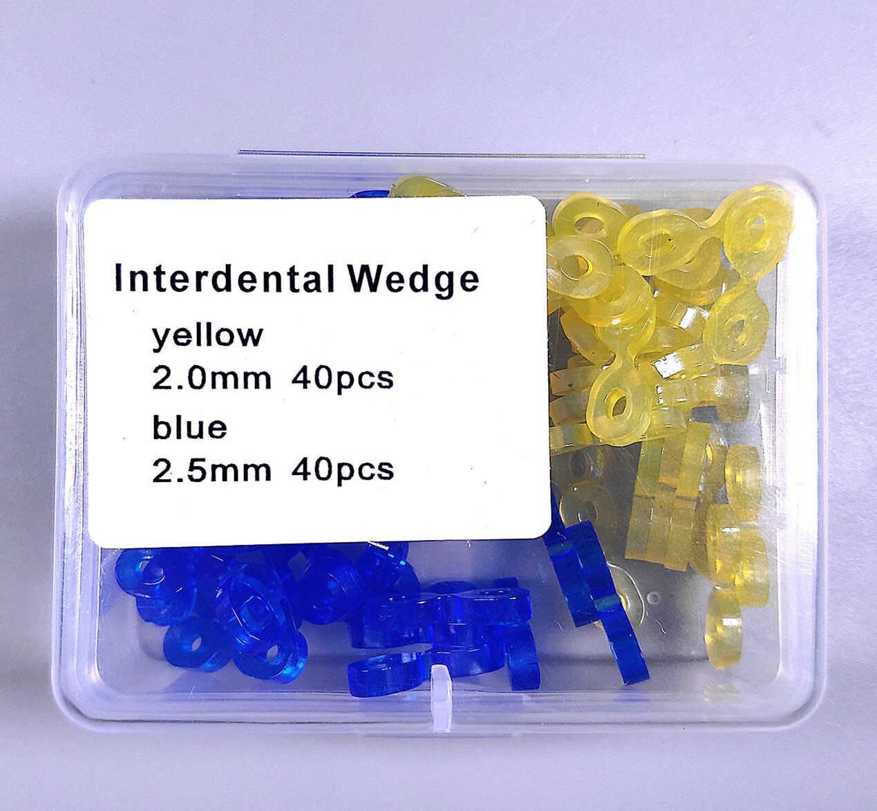 80Pcs/Box Dental Interdental Fixing Elastic Wedges Sectional Matrix Rubber Dam