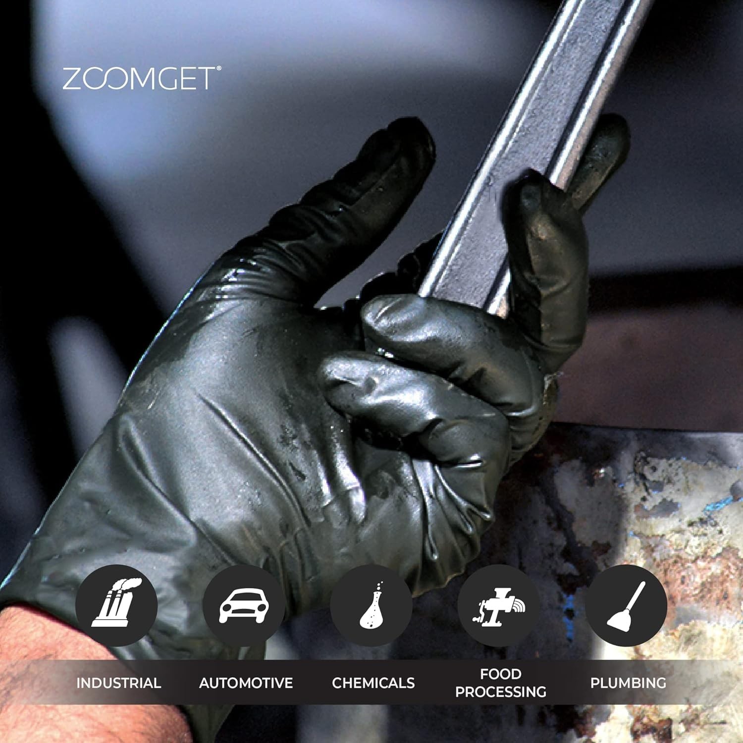 Black Gloves, Disposable, Latex Free, Nitrile, for Cooking, Food Prep, 3 Mil,…