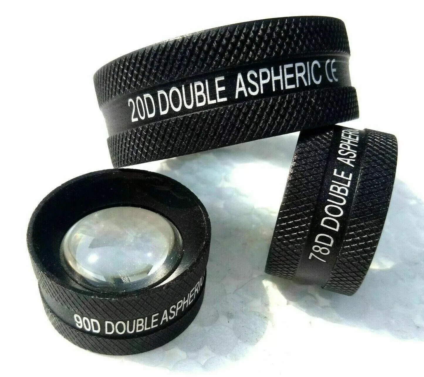 Double Aspheric Lens 20D 90D And 78D COMBO PACK In Wooden Box MADE IN USA