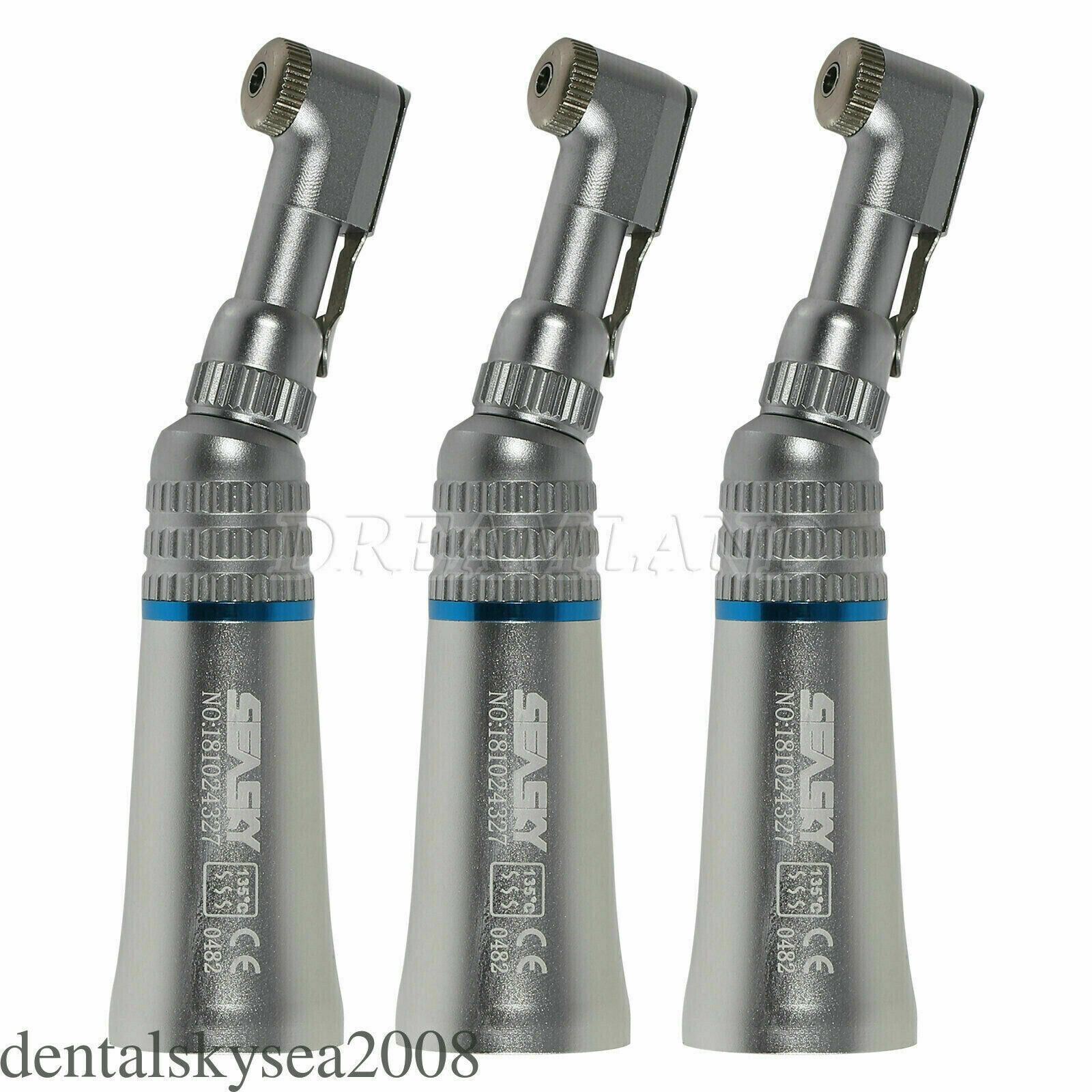 3 Set NSK Style Dental Slow Low Speed Contra Angle Latch fit 2.35mm burs EX203