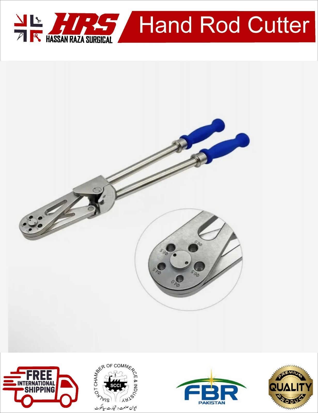 Hand Spine Rod Cutter – 4.0/4.5/5.5/6.0/6.5MM Top Quality Orthopedic Instruments