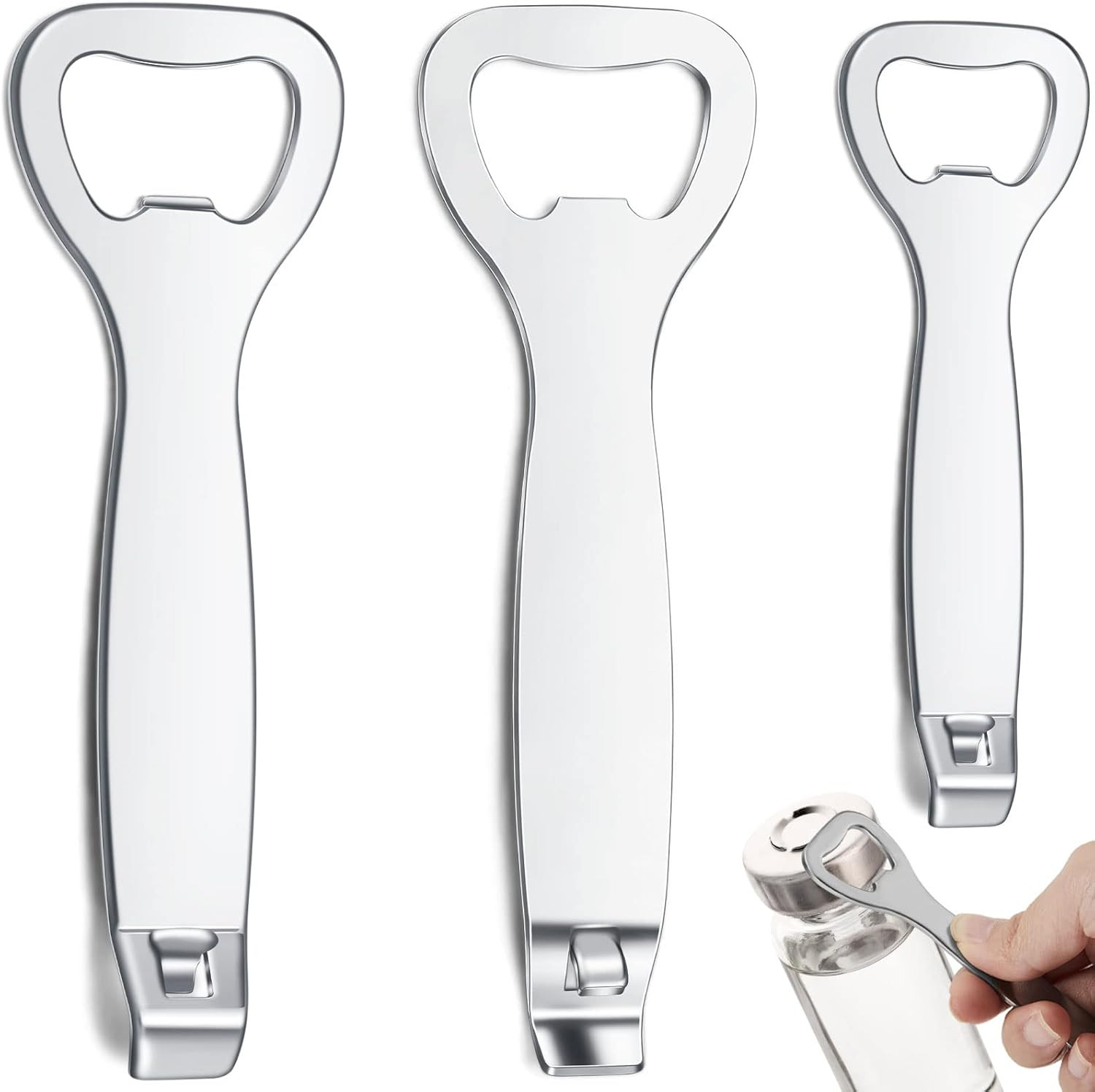 3 Pcs Vial Decapper for 20Mm and 13Mm Flip Vial Cap Stainless Steel Remover Oral