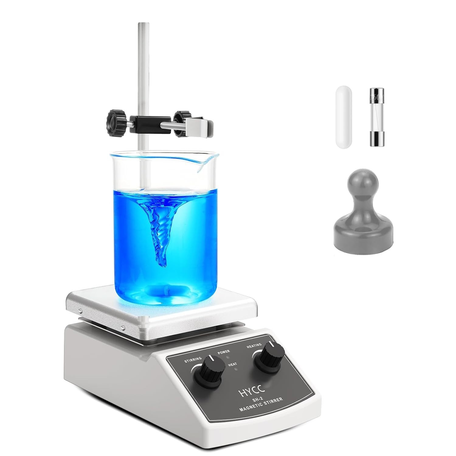 Magnetic Stirrer Hot Plate w/Stir Bar Retriever, 100-2000RPM Hot Plate Stirrer