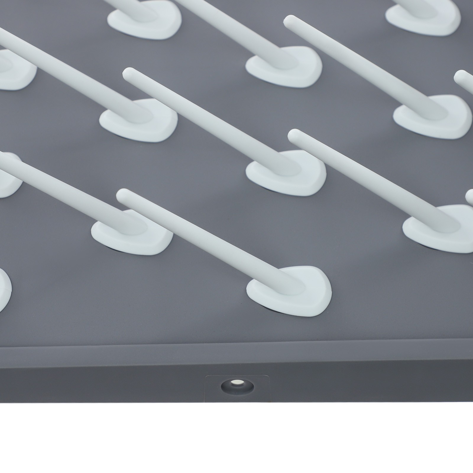 2PCs Lab Supply Wall Desk Drying Rack 52 pegs/27 Pegs Cleaning Equipment Grey PP