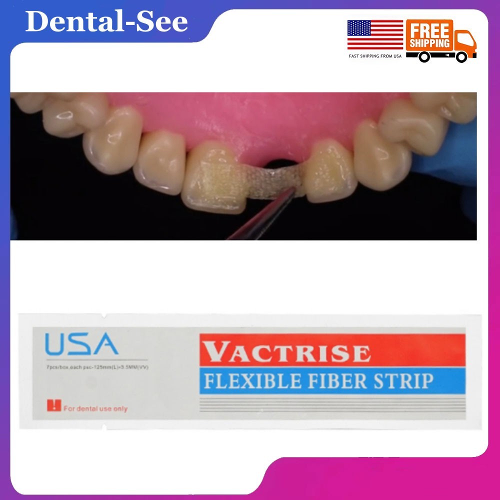 Dental Flexible Fiber Strip Glass Splint Loose Tooth Light Cure Bonding 125*3.5