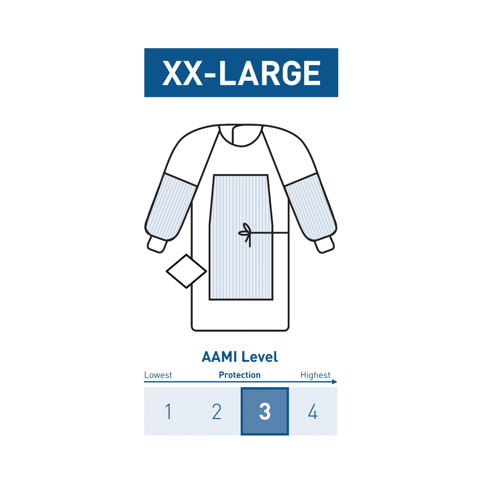 McKesson Fabric-Reinforced Surgical Gown with Towel 2X-Large 1 Ct