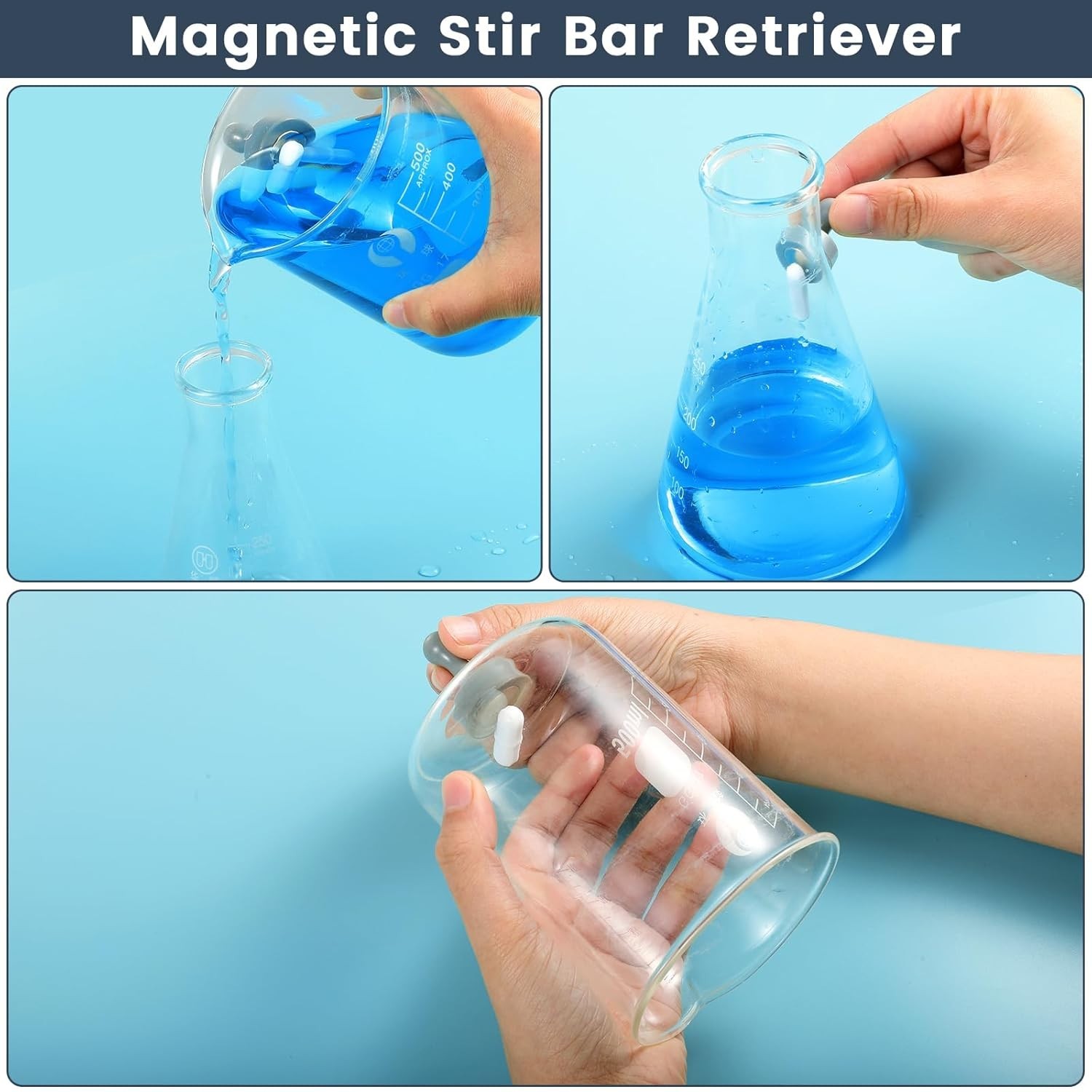 Magnetic Stirrer Hot Plate w/Stir Bar Retriever, 100-2000RPM Hot Plate Stirrer