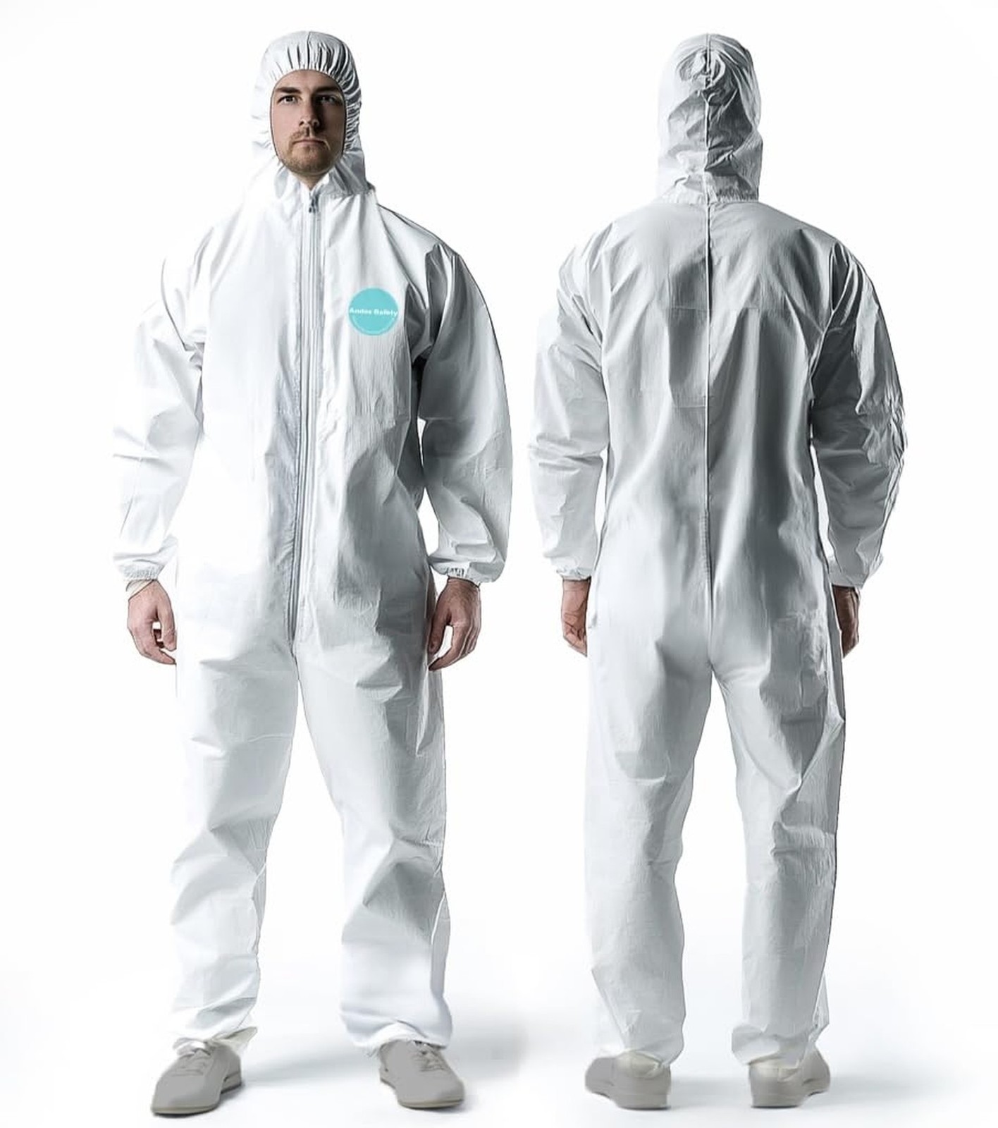Andes Safety Hazmat Suits, Heavy Duty Full Body Disposable Paint Suits, Cover…