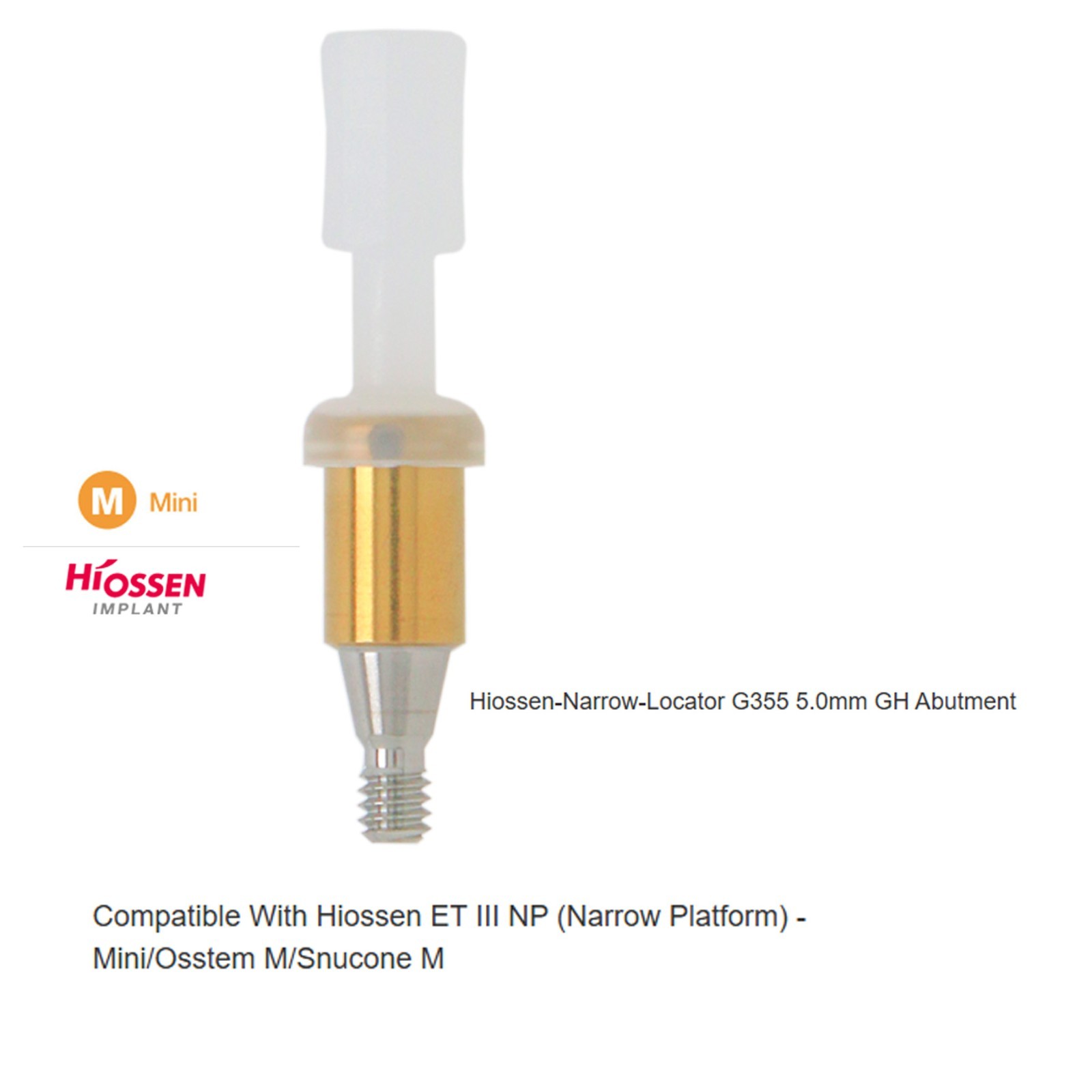 Overdenture Locator Abutment Regular/Mini Hiossen ET Platform Compatible 1-7.0mm