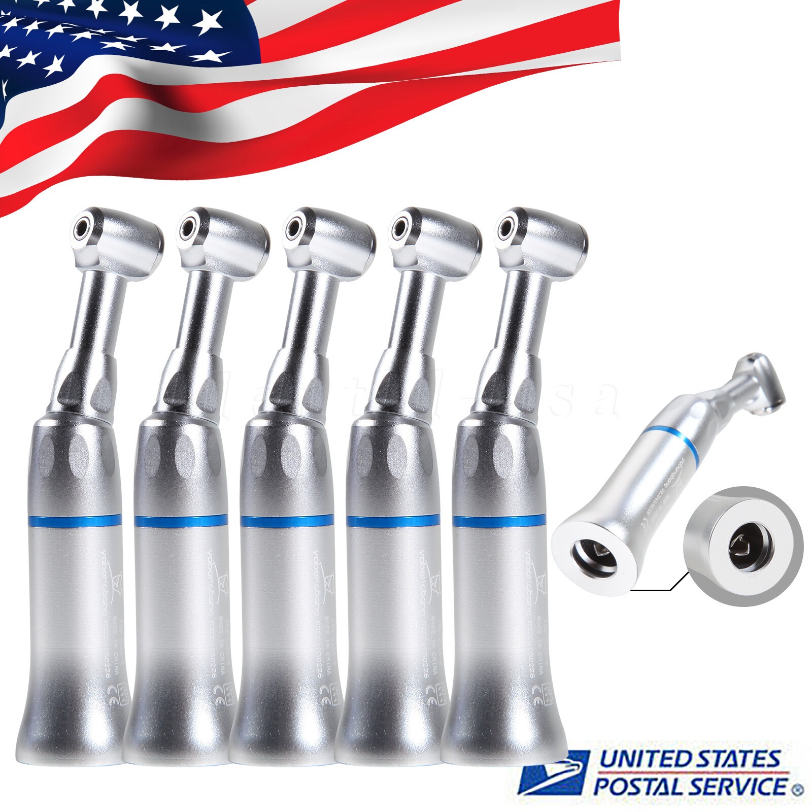 Dental Push Button Low Speed Contra Angle Handpiece Fit NSK E-type Motor YAD