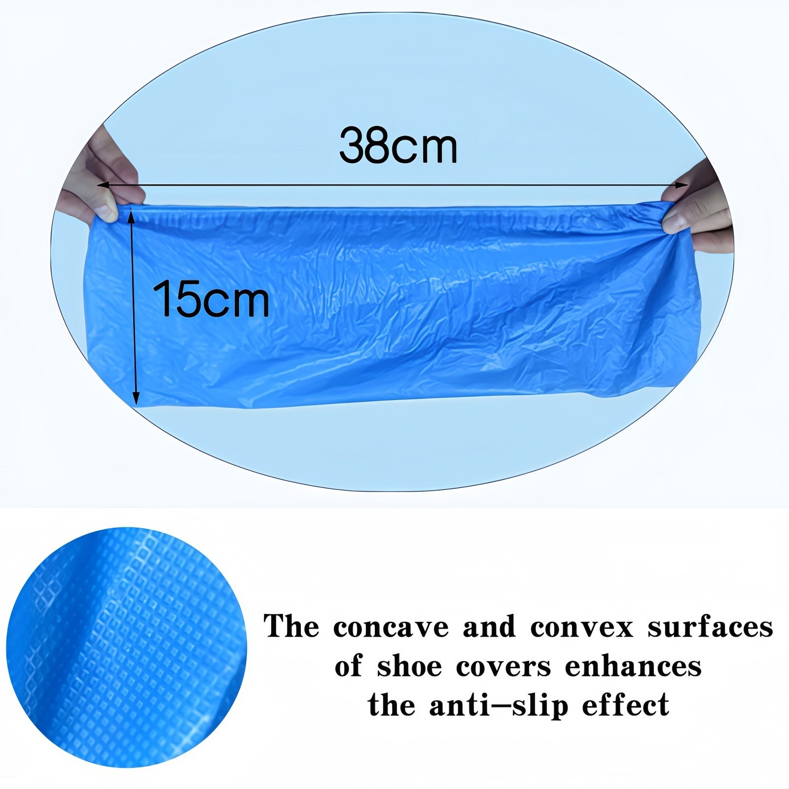 100 Pieces Disposable Plastic Shoe Cover Waterproof Shoe Polyethylene Cover