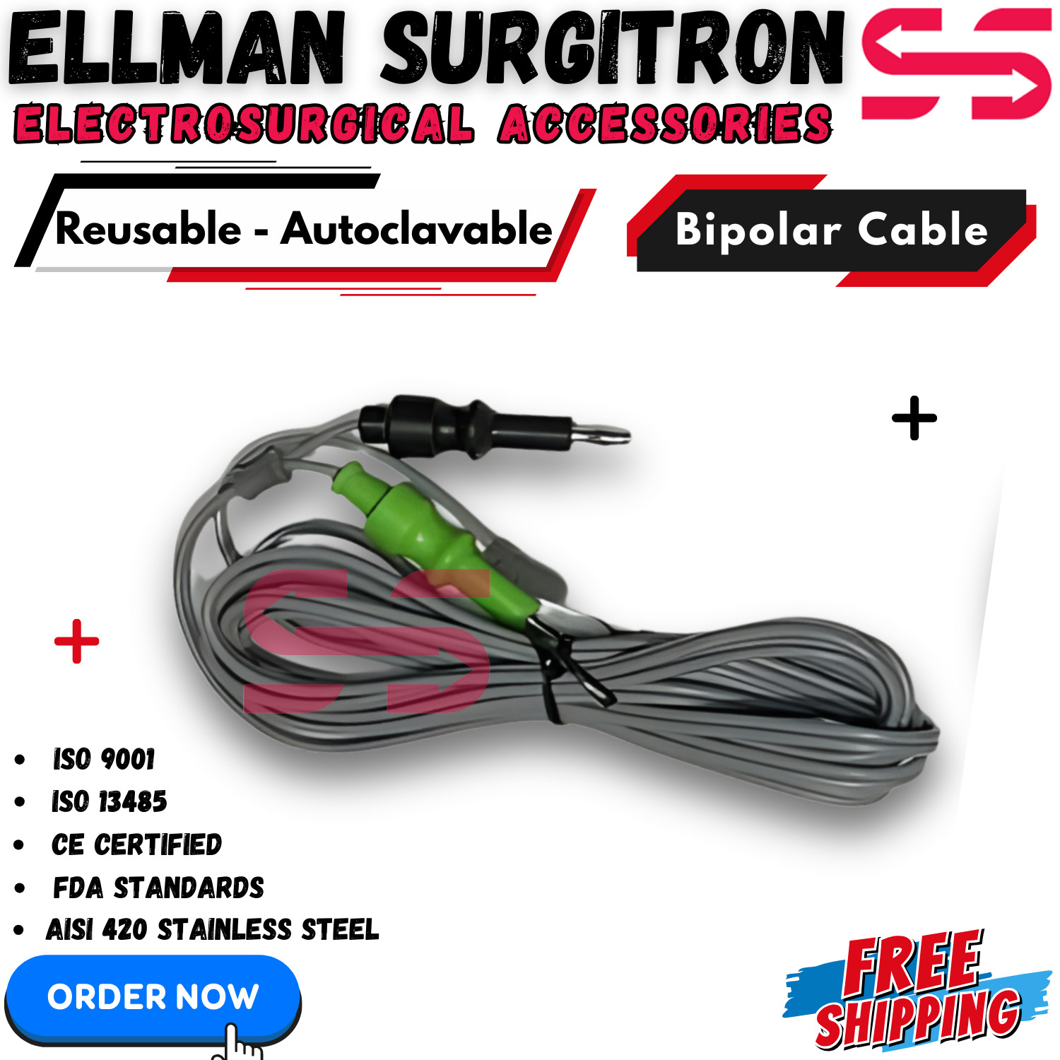 Ellman Surgitron FFPF/EMC/Dento Electrosurgical Accessories Autoclavable CE/FDA