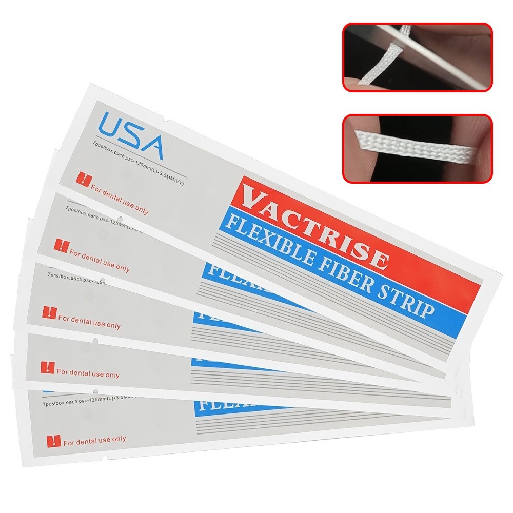 Dental Flexible Fiber Strip Glass Splint Loose Tooth Light Cure Bonding 125*3.5