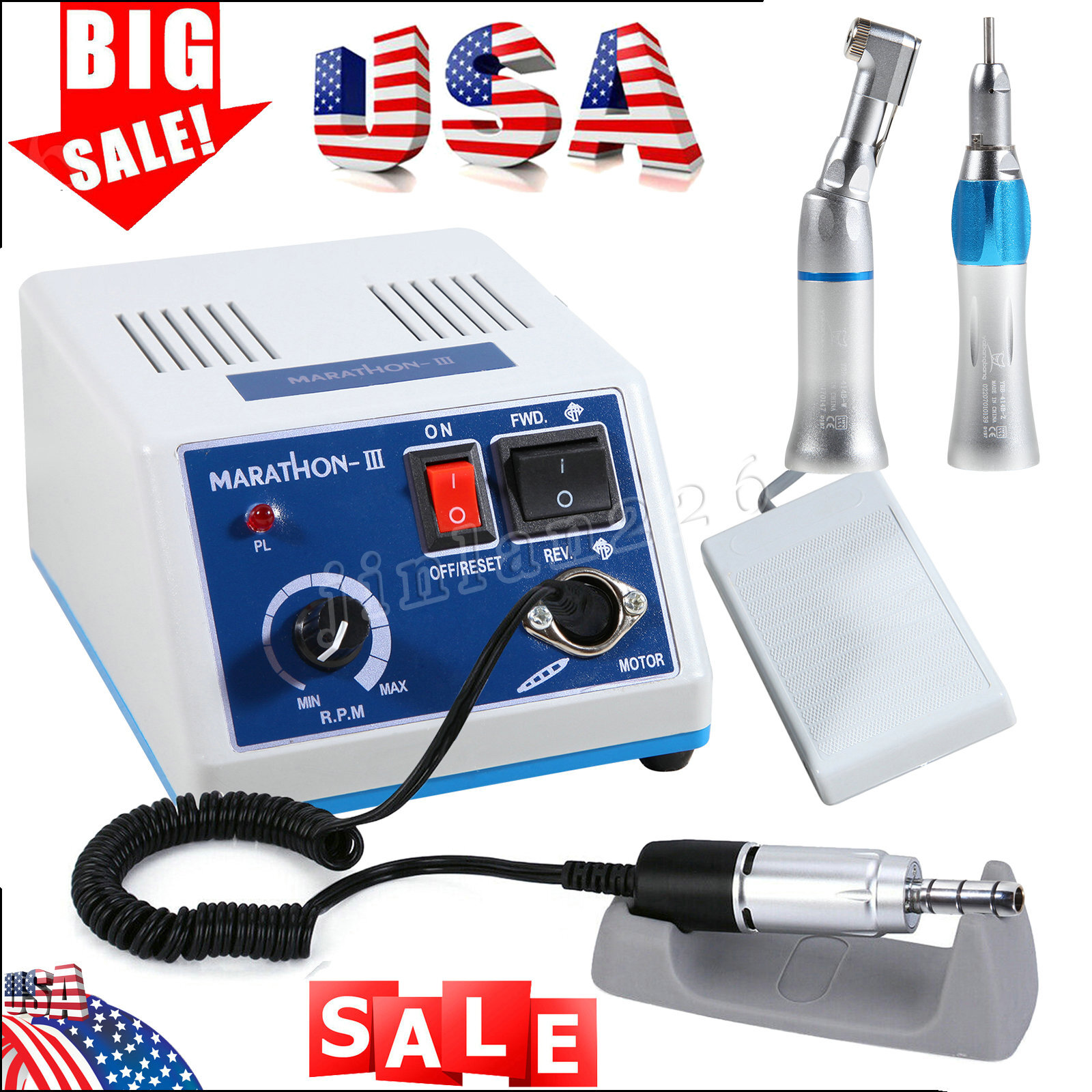 Dental Lab Marathon Electric Micromotor Polisher/Contra Angle/Straight Handpiece