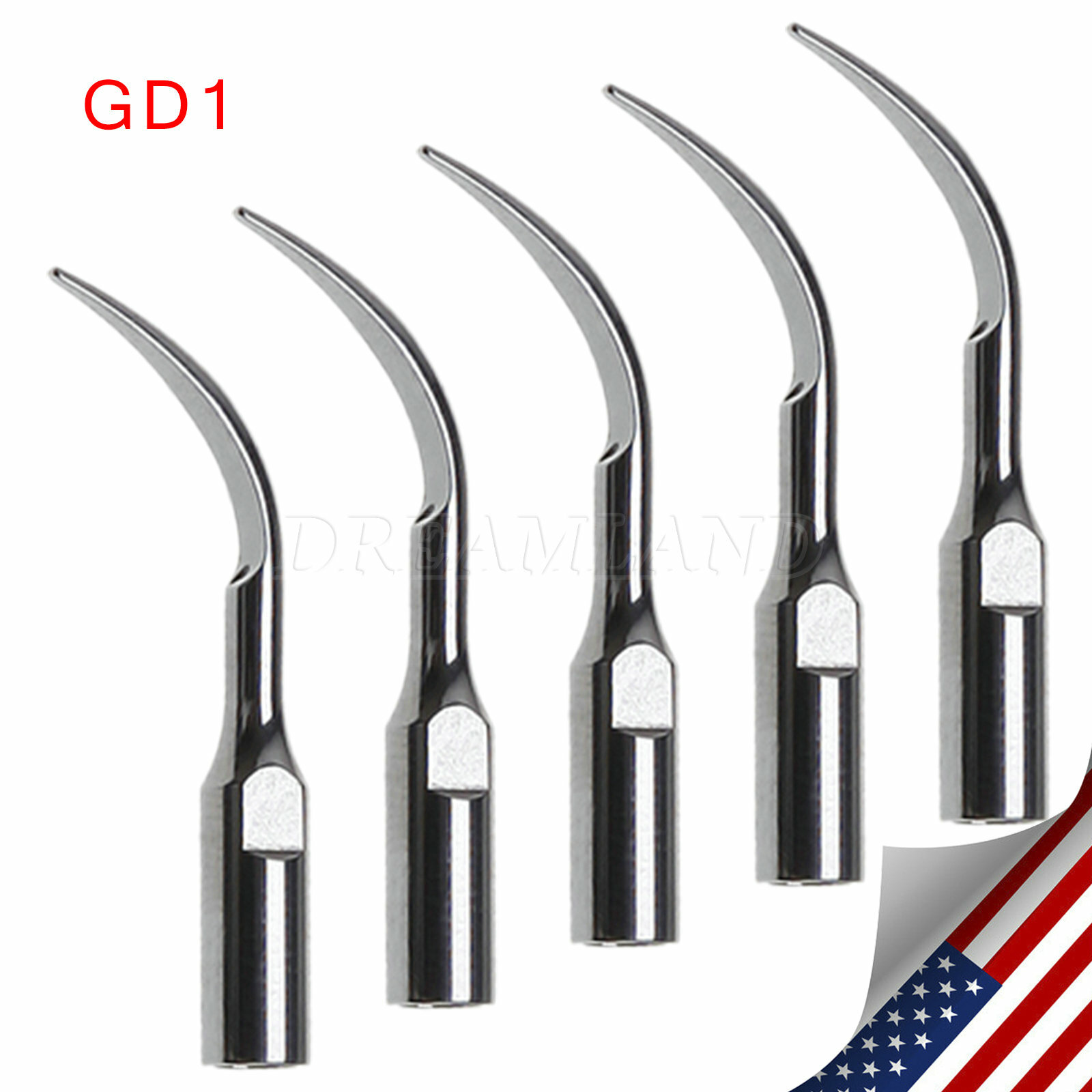 5pcs Dental Ultrasonic Scaler Puntas Endo Perio Scaling ED GD PD Para DTE SATLEC
