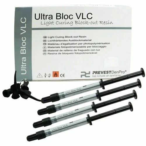 Prevest Ultra Bloc Vlc Light Cure Block Out Resin Cement 4 x 1.2ml Free II Ship
