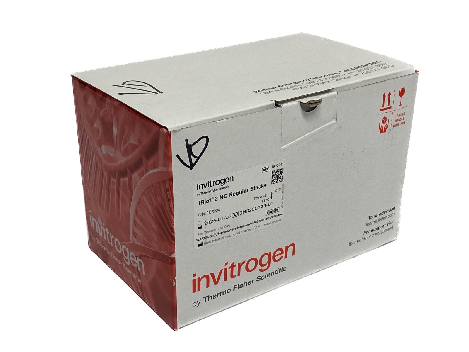 (10/Pk) INVITROGEN iBlot 2 NC Nitrocellulose Regular Transfer Stacks IB23001
