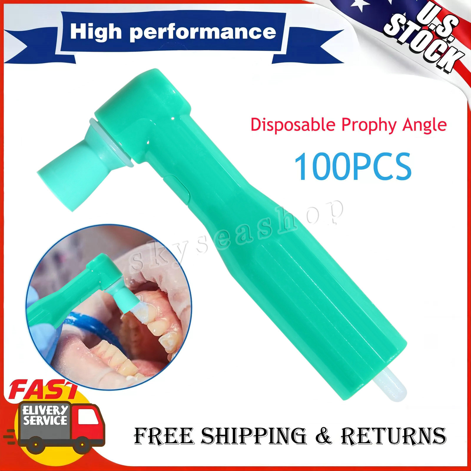 Dental Prophy Angles Soft Cup, Disposable & Latex Free (1 Box of 100pcs)