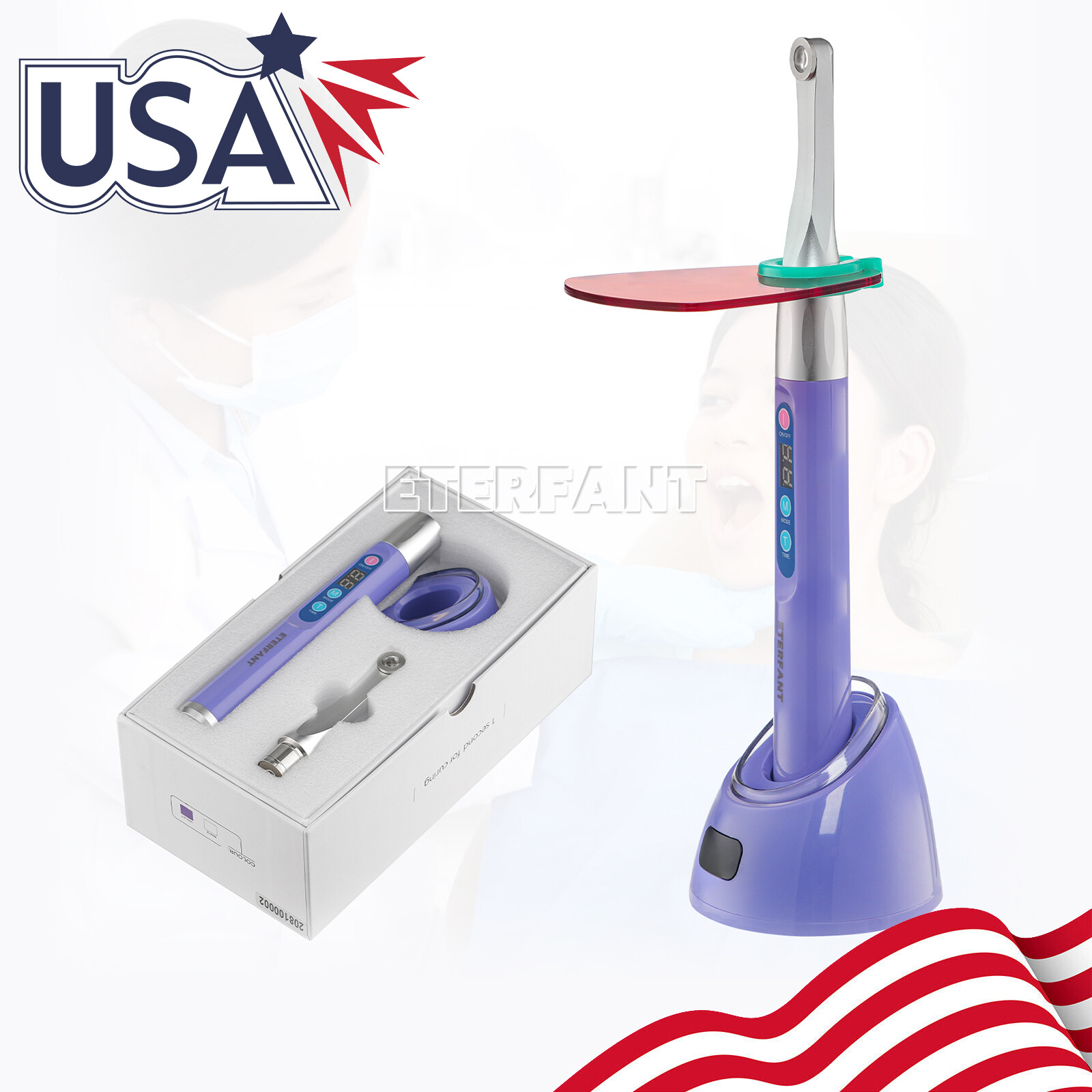 ETERFANT Dental Woodpecker Style iLED Curing Light Lamp Wireless 1 Second Curing