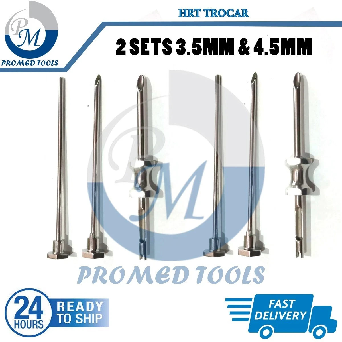 HRT Trocar 3.5mm & 4.5mm Pellet Insertion Kit 2 Sets Surgical Medical Instrument
