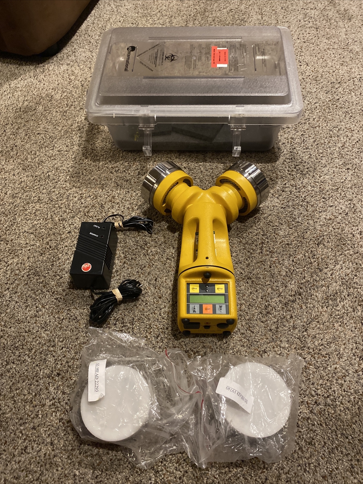 PBI SAS DUO 360 Super Air Sampler MINT CONDITION! With Extra SS Heads! 2018 Cal