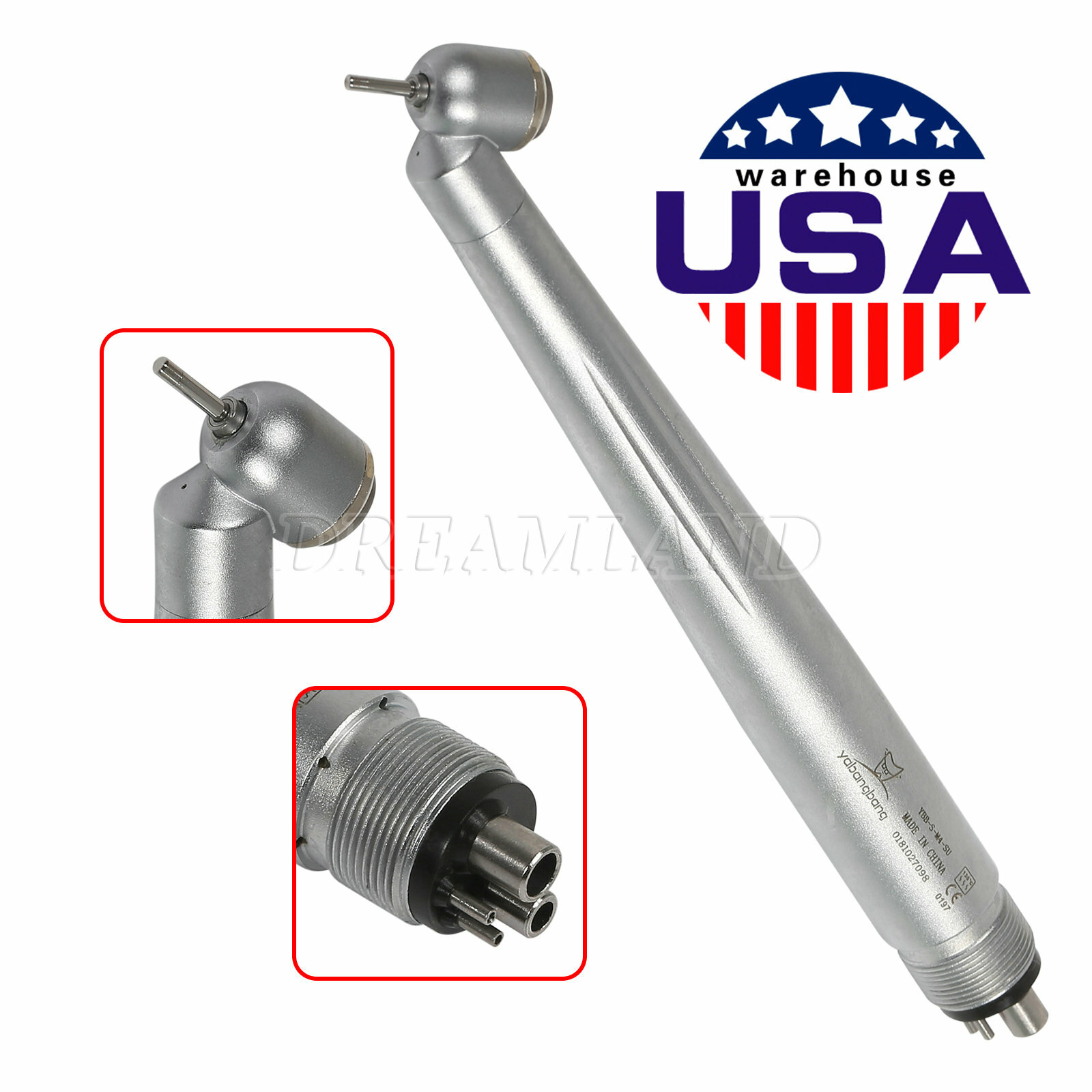 NEW Dental Standard / 45° Angle Head High Speed Handpiece / 4H Quick Coupling