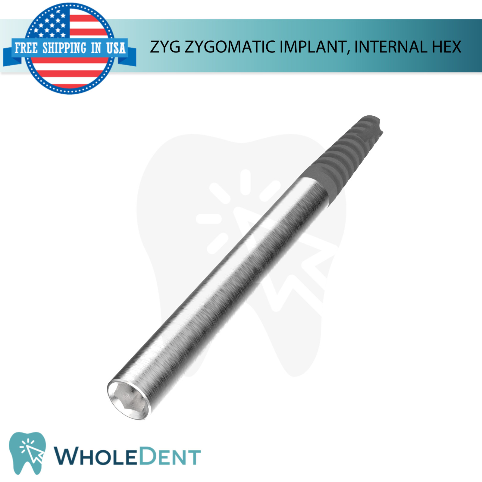 Dental ZYG Zygomatic Fixture Ø4.2mm Int Hex 2.42mm System RBM Titanium