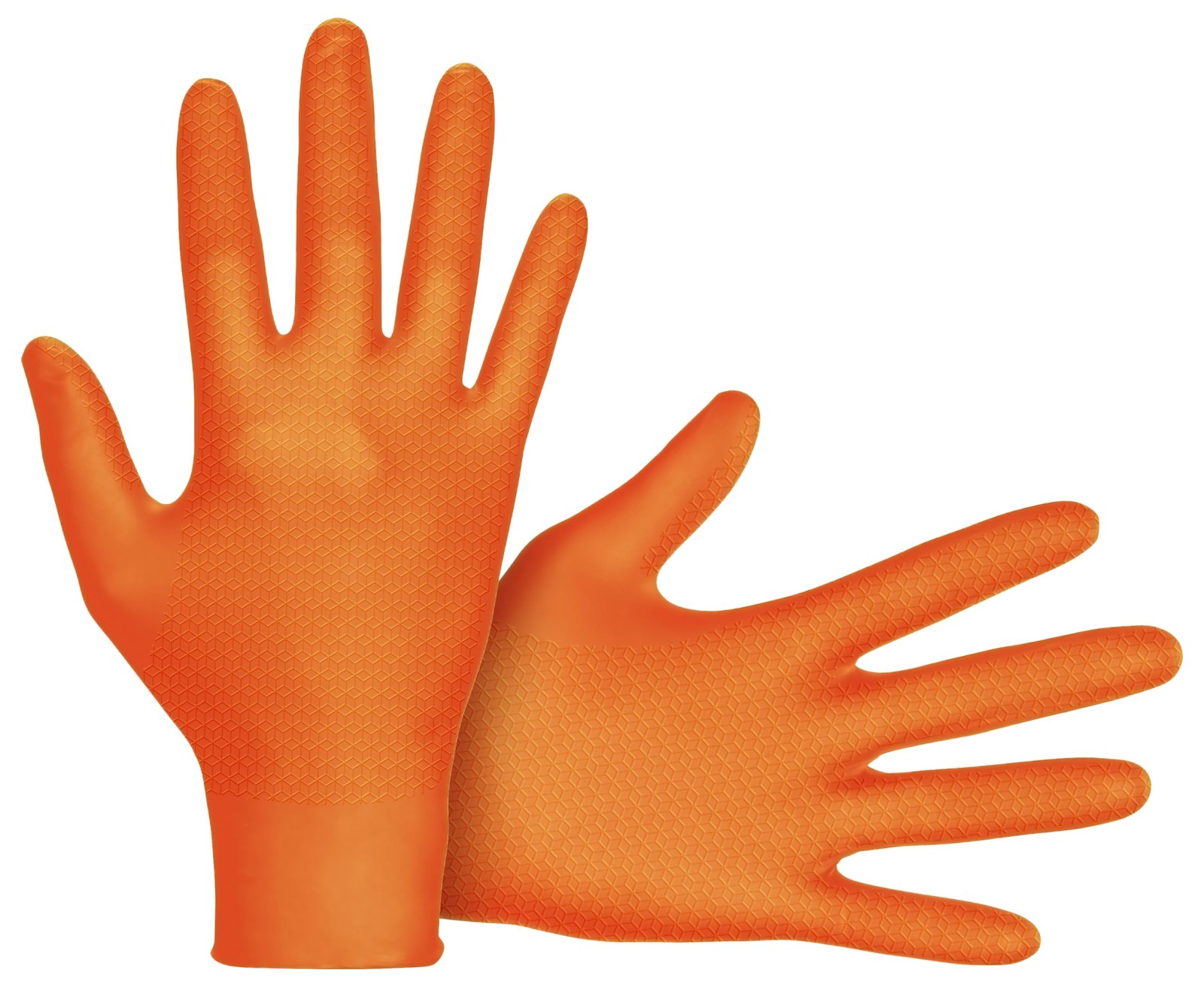 Medium Nitrile Gloves Pack Of 1000 6 Mil Powder Free Textured Orange Color