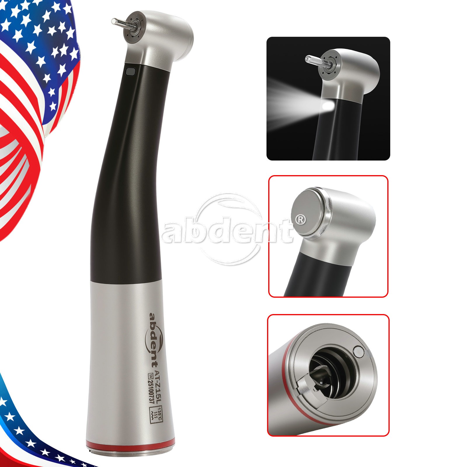 1/5/10 Ab abdent 1:5 LED Fiber Optic Increasing Electric Contra Angle Handpiece