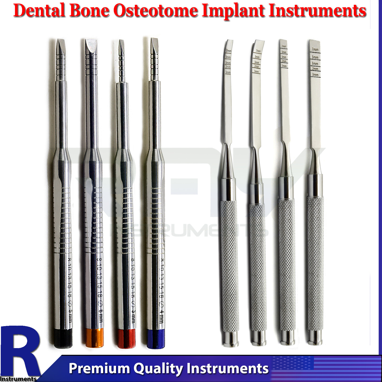 Osteotomes Ridge Split Chisels Tooth Expansion Dental Bone Surgery Spreading Kit