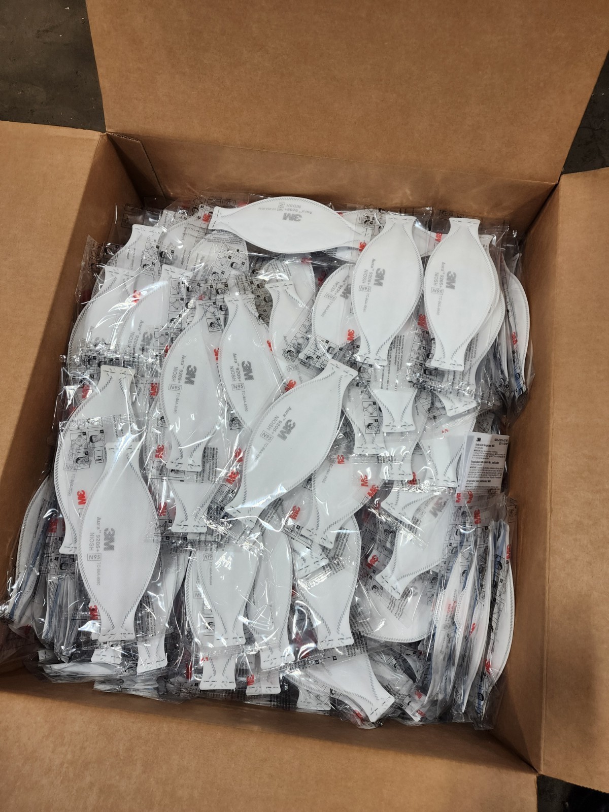 Case of 440 3M Aura 9205+ N95 NIOSH Approved individually sealed Masks