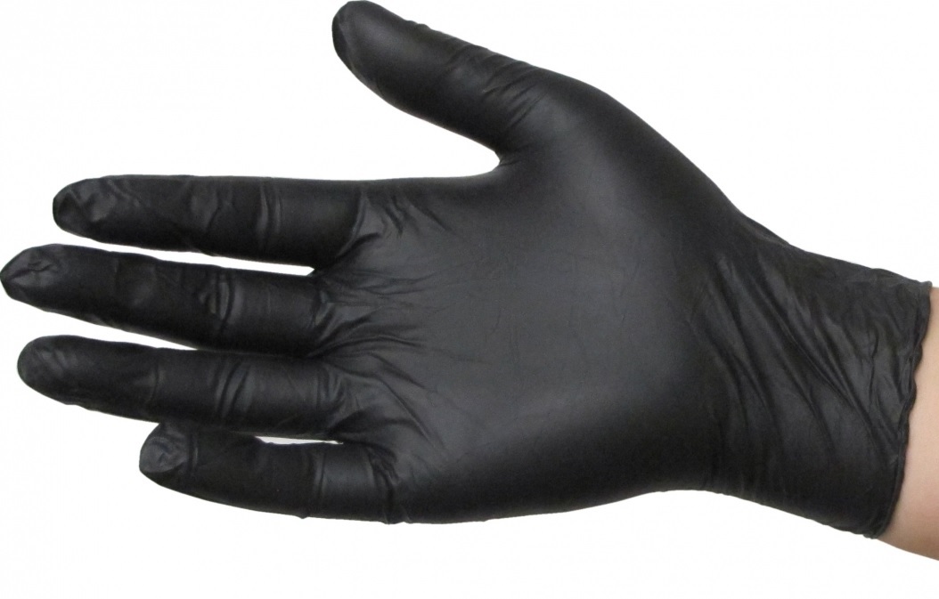 GOTHAM Black Nitrile Exam Gloves, Powder Free, Case of 1000 Size XL X-LARGE