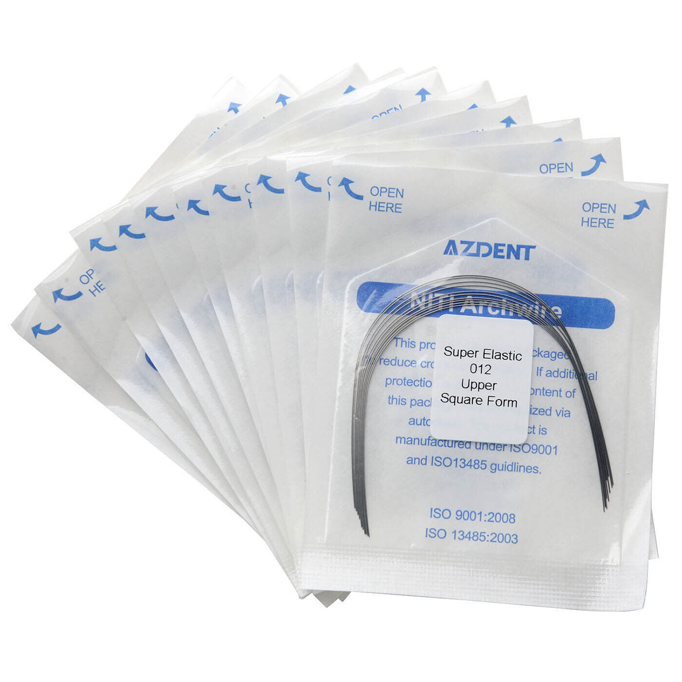 dental Orthodo super elástico niti redondear alambre ovoide/naturaleza/cuadrado