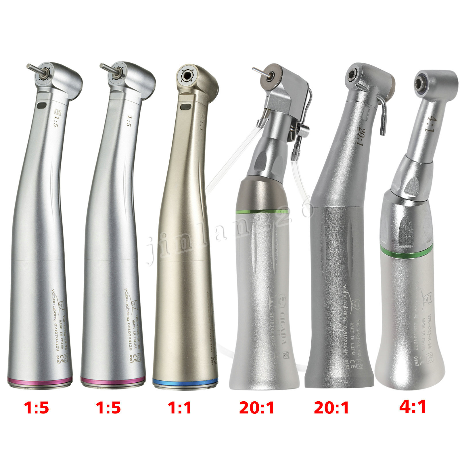 Dental NSK Style E-type 1:5 1:1 20:1 4:1 Contra Angle Handpiece /Fiber Optic LED