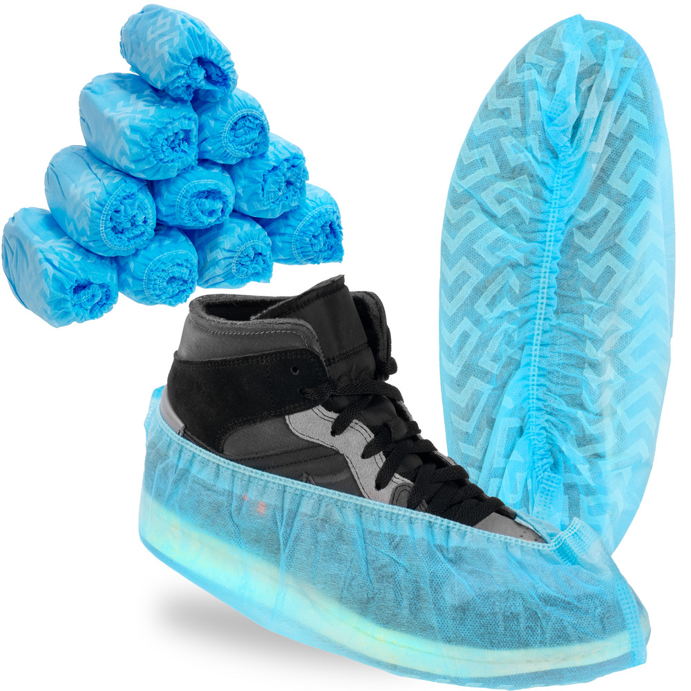 XRGO XSHC2 80-Pack (40 Pairs) Blue Shoe Covers | Non-Slip, Waterproof