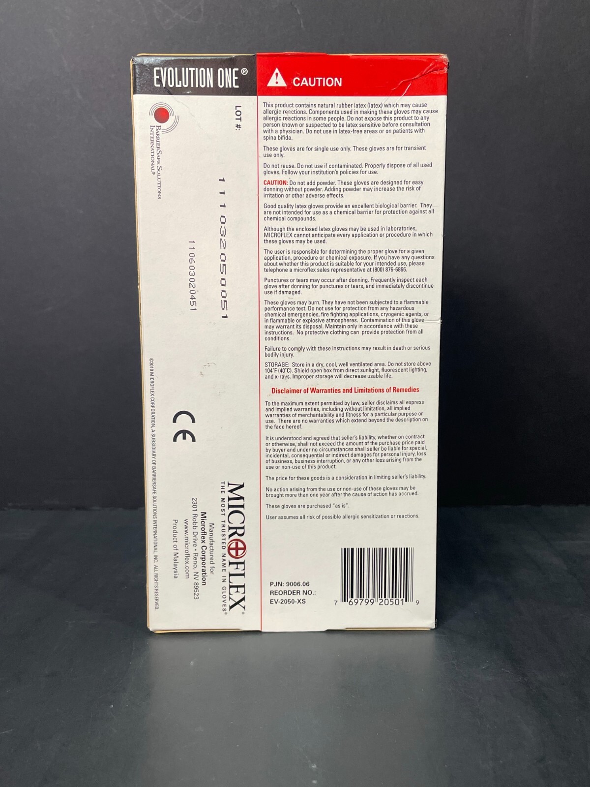 Ansell Latex Gloves Extra Small Microflex 10 Boxes with 100 Gloves Each