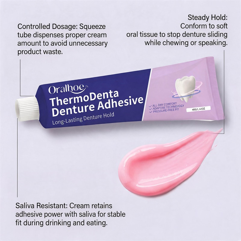 Denture Adhesive Waterproof Thermoplastic Repair Paste 40g Bonding Denture Glue