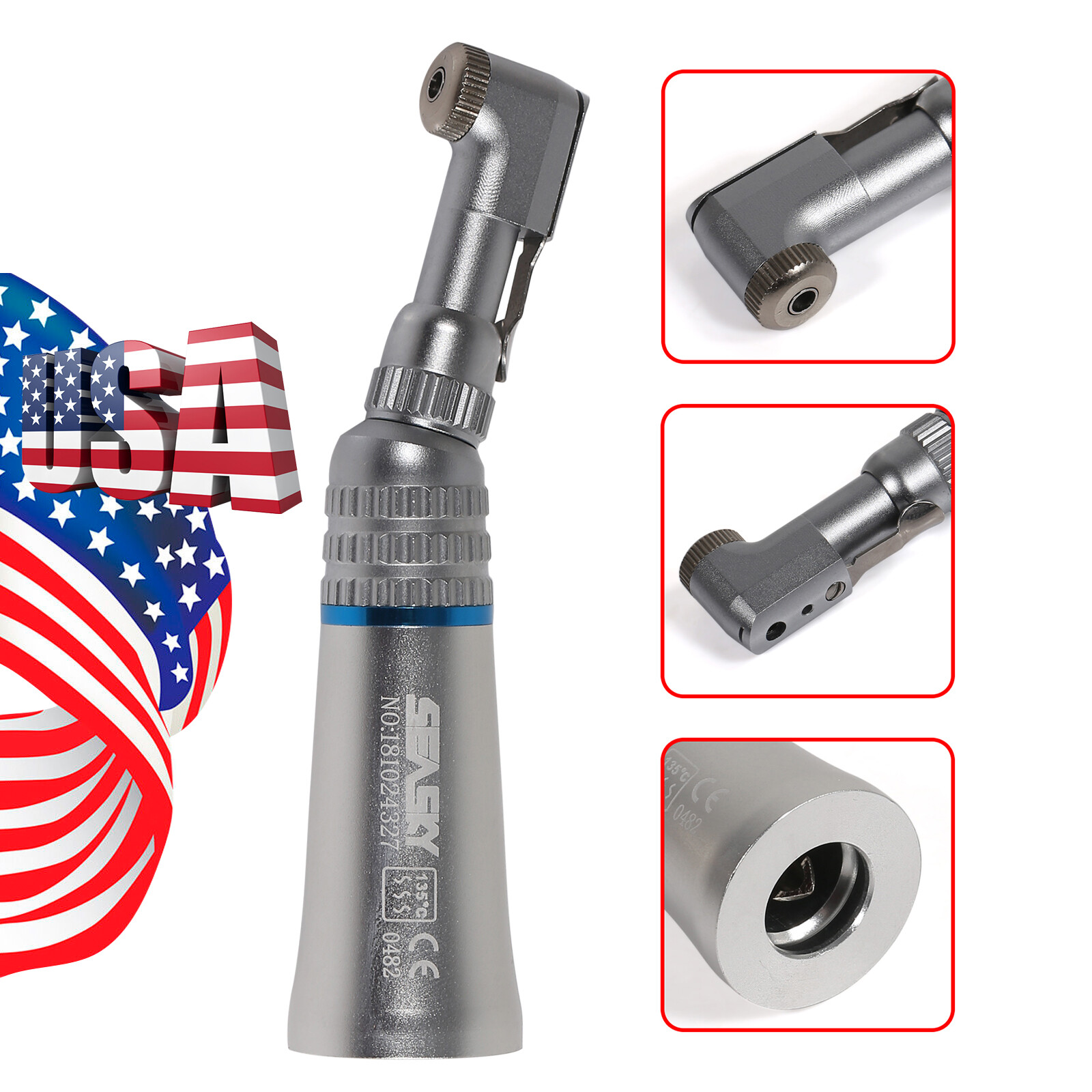 USA Dental Contra angle Slow Speed Handpiece E-type Fit RA 2.35mm Latch Burs YP