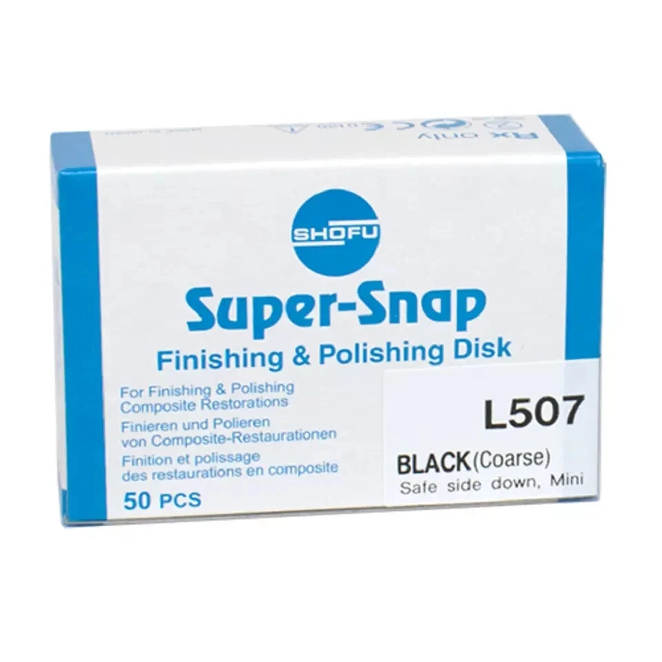 SHOFU Super Snap Finishing & Polishing 50 Disc Pack L507 BLACK COARSE
