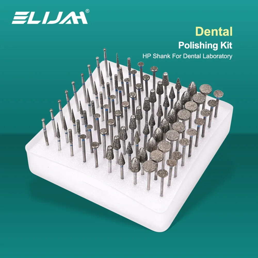 Dental Polishing Laboratory HP Polisher Fully Sintered Diamond HP Burs Kit 90pcs