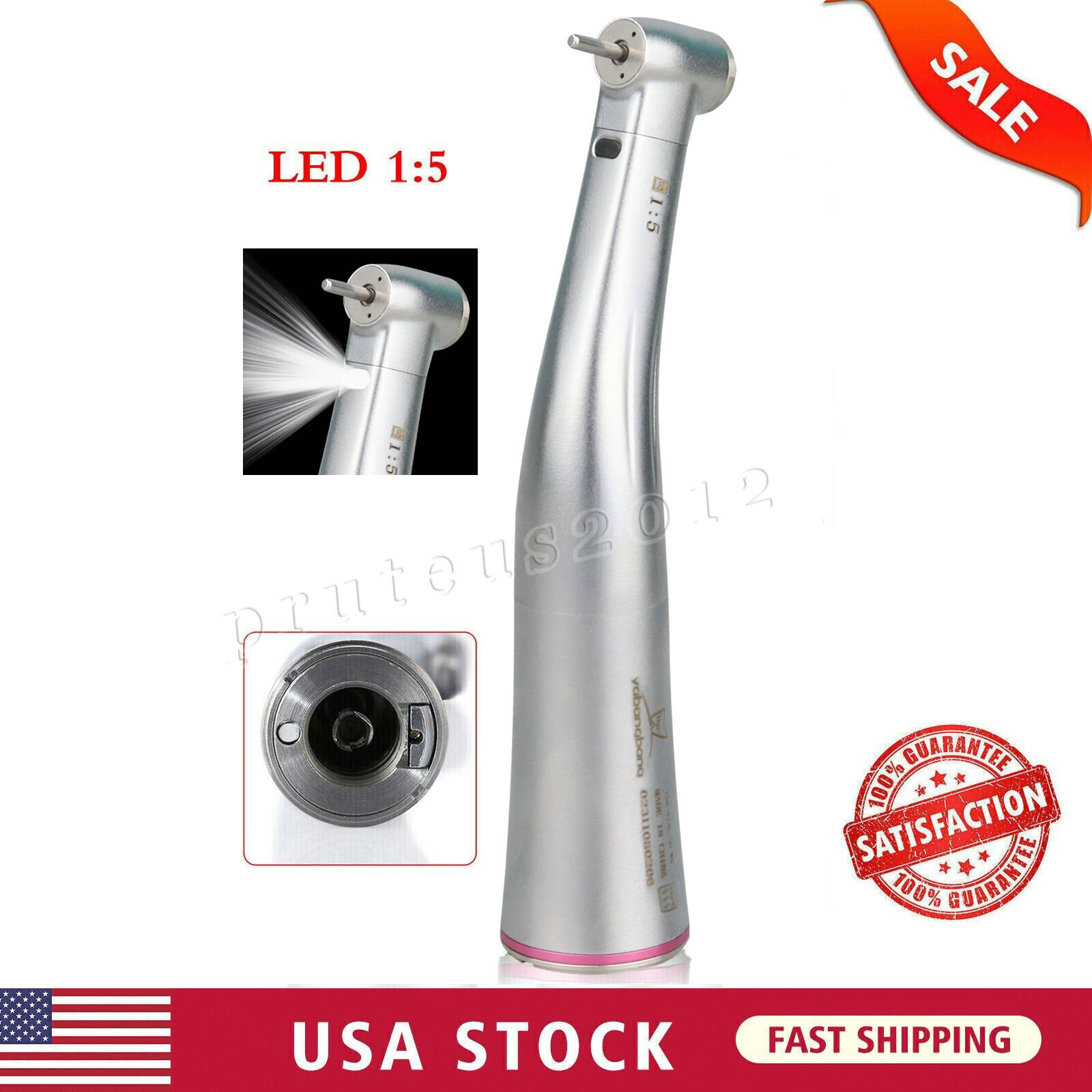 Dental 1:5 Fiber Optic Contra Angle Electric Handpiece Fit KaVo COXO CX235C7-1